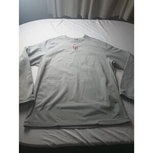 Nike Team Vintage Red Tag Men BP Gray Pull Over Top Size XXXL 3XL Sports